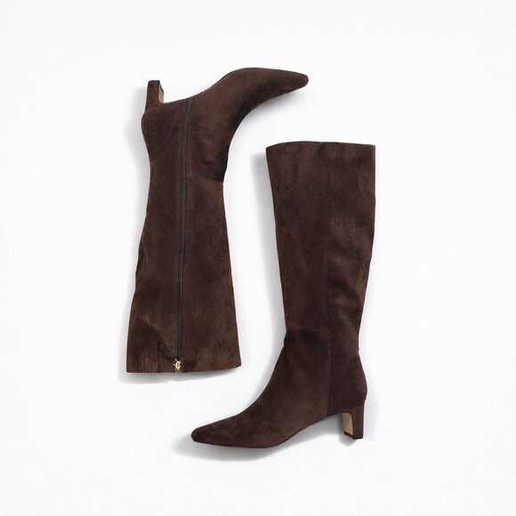 J.Crew Shoes - J.Crew Factory Sueded Snip-Toe Tall Boots Women's Size 9M Dark Walnut